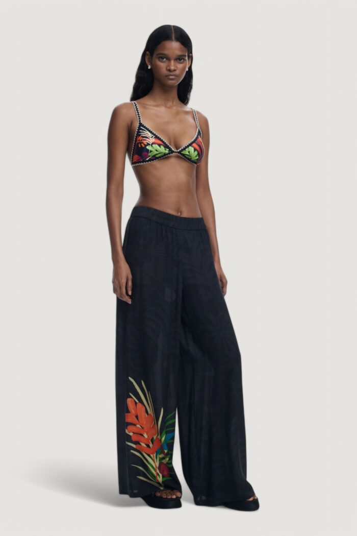 Pantaloni a palazzo Desigual swim_colibrÍ pant Nero