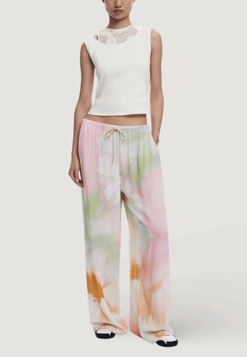 Pantaloni a palazzo Desigual pant peter Rosa - Foto 3