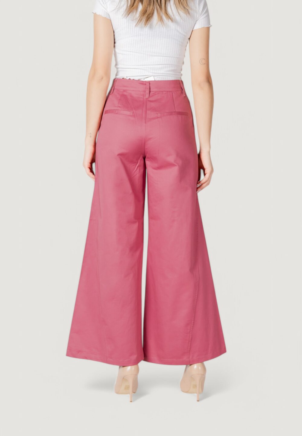 Pantaloni a palazzo ICHI ihgorina pa Rosa Antico - Foto 4