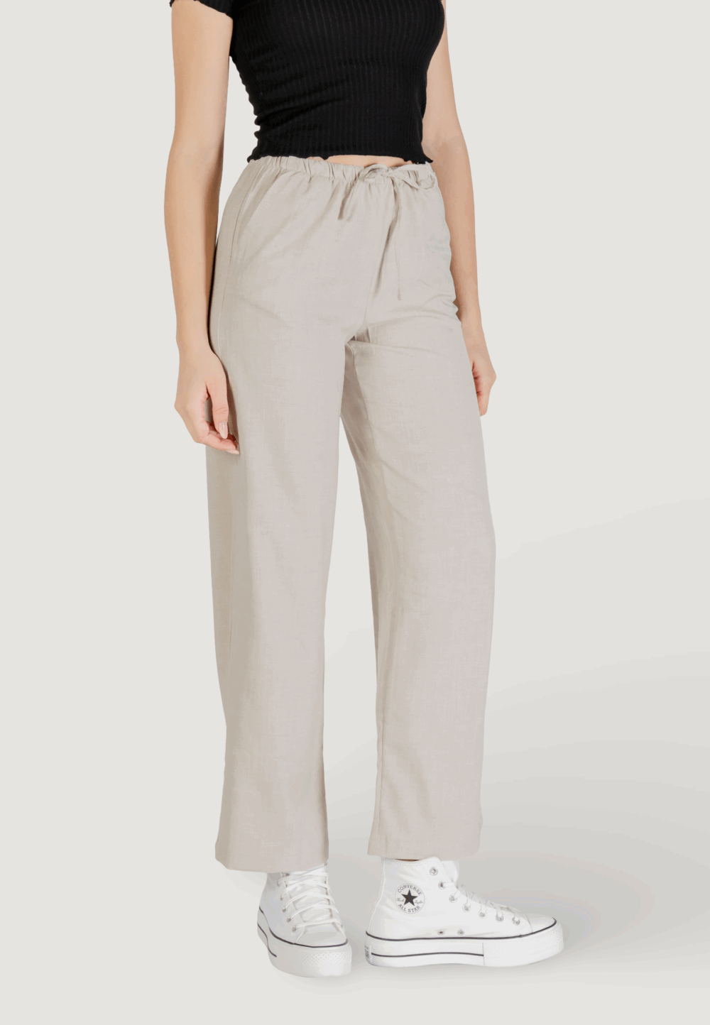 Pantaloni a palazzo Jacqueline de Yong jdynina mw wvn Beige chiaro - Foto 3