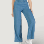 Pantaloni a palazzo Only onlcharis life hw pull-up pant ccwvn Denim - Foto 1
