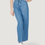 Pantaloni a palazzo Only onlbleecker charis life mw pant cc wvn Denim chiaro - Foto 1
