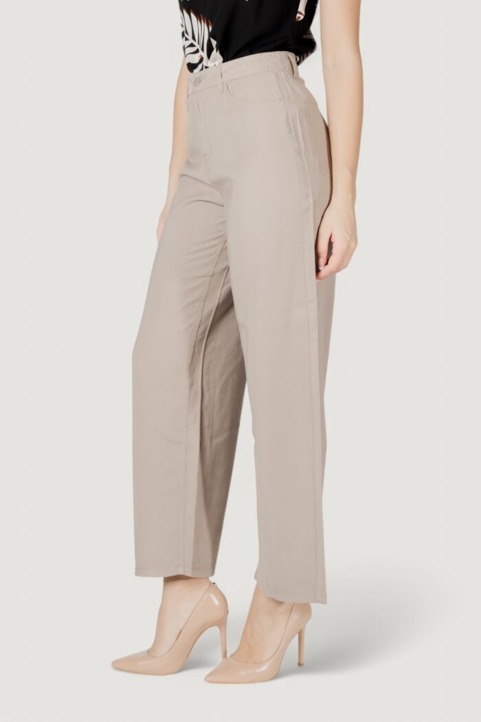 Pantaloni a palazzo Only onlbleecker aris life mw pant cc wvn Taupe