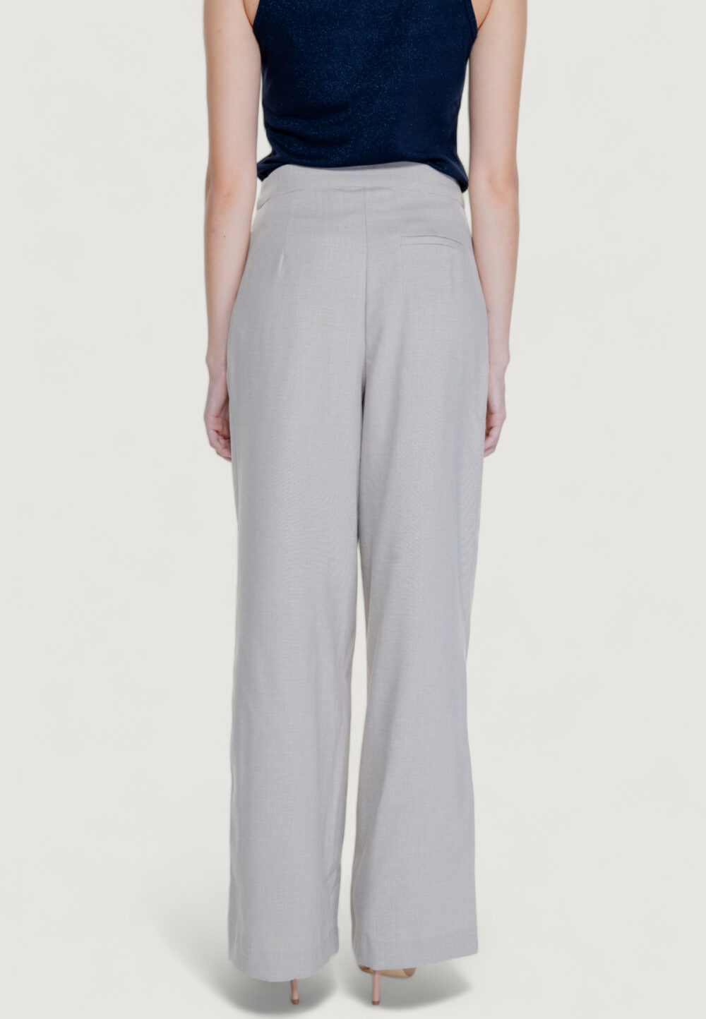Pantaloni a palazzo Vila Clothes viselma briella hw pleated pants Beige chiaro - Foto 2