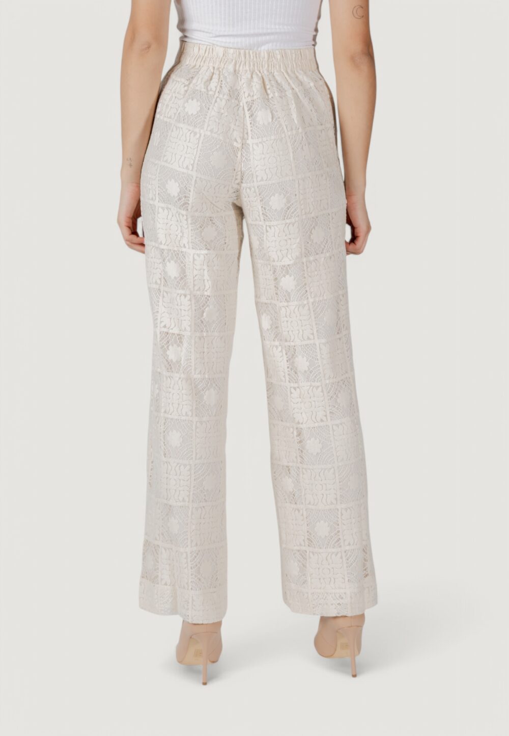 Pantaloni a palazzo Vila Clothes viveca h/w Beige chiaro - Foto 4