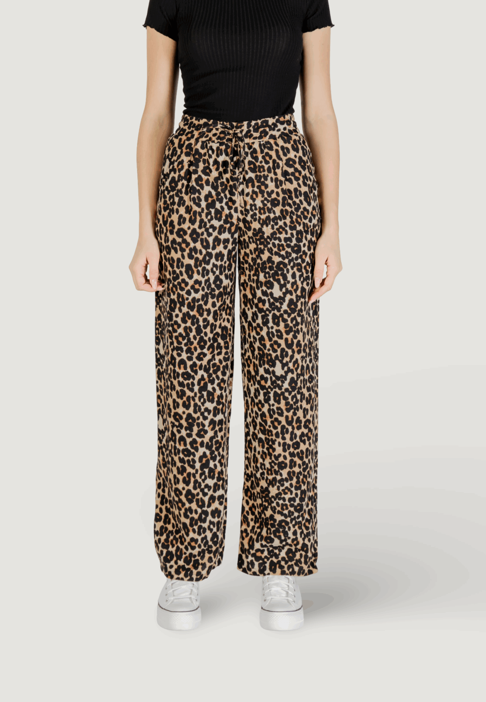 Pantaloni a sigaretta Vero Moda vmjesmilo hw wide wvn ga noos Beige - Foto 5
