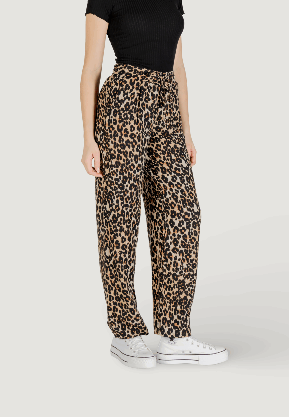 Pantaloni a sigaretta Vero Moda vmjesmilo hw wide wvn ga noos Beige - Foto 3