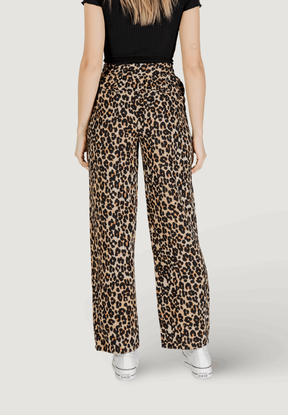 Pantaloni a sigaretta Vero Moda vmjesmilo hw wide wvn ga noos Beige - Foto 4