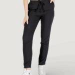 Pantaloni a sigaretta Vero Moda vmeasy joy nw loose wvn ga Nero - Foto 1