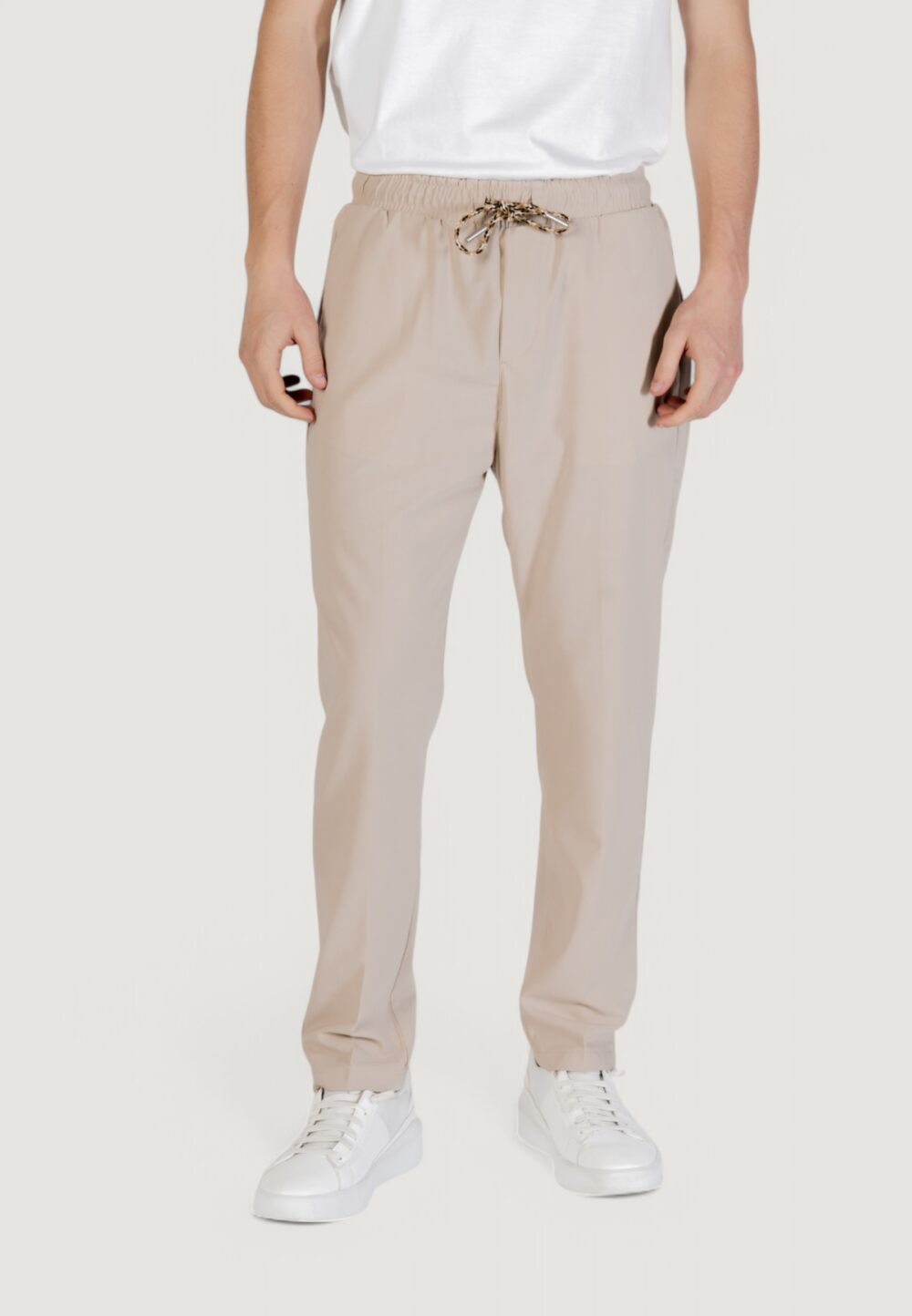 Pantaloni con cavallo basso Gianni Lupo Beige chiaro - Foto 1