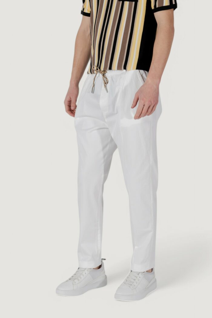 Pantaloni con cavallo basso Gianni Lupo  Bianco