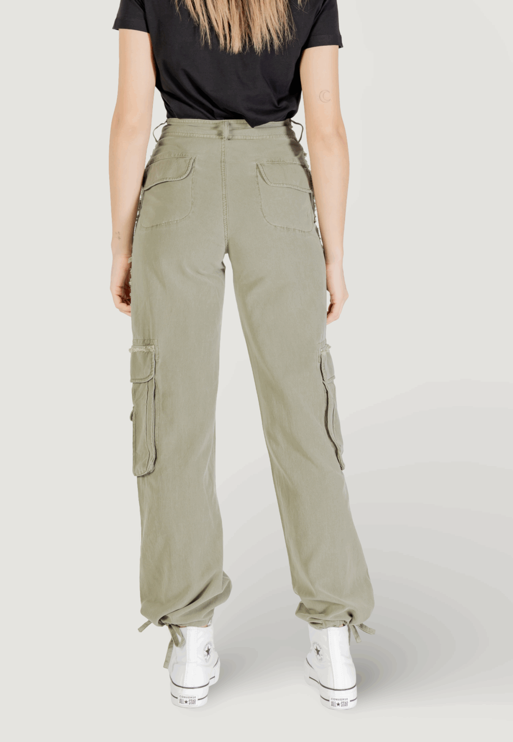 Pantaloni regular Desigual pant_alejandria Verde - Foto 4