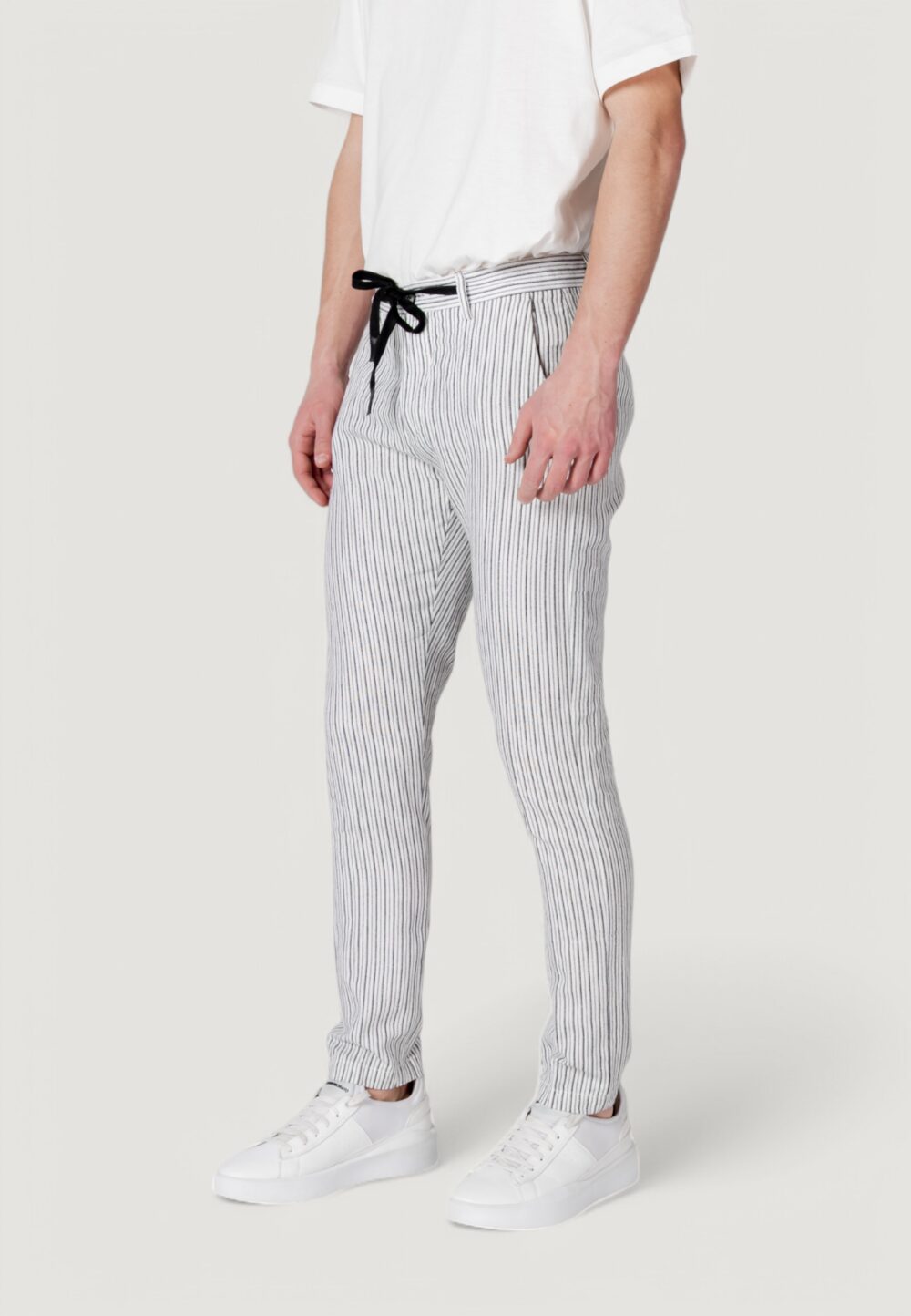 Pantaloni tapered Gianni Lupo Nero - Foto 2