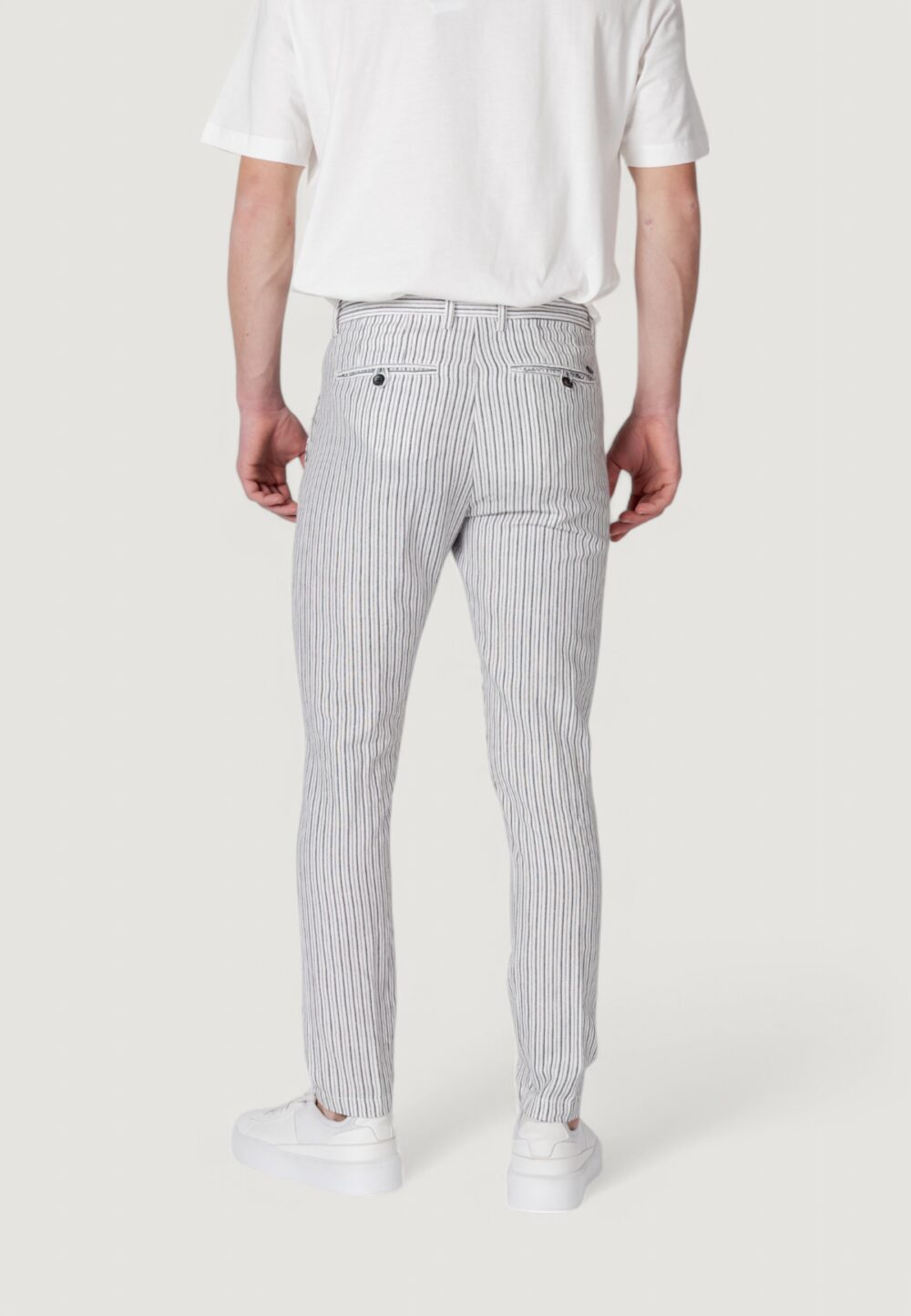 Pantaloni tapered Gianni Lupo Nero - Foto 4