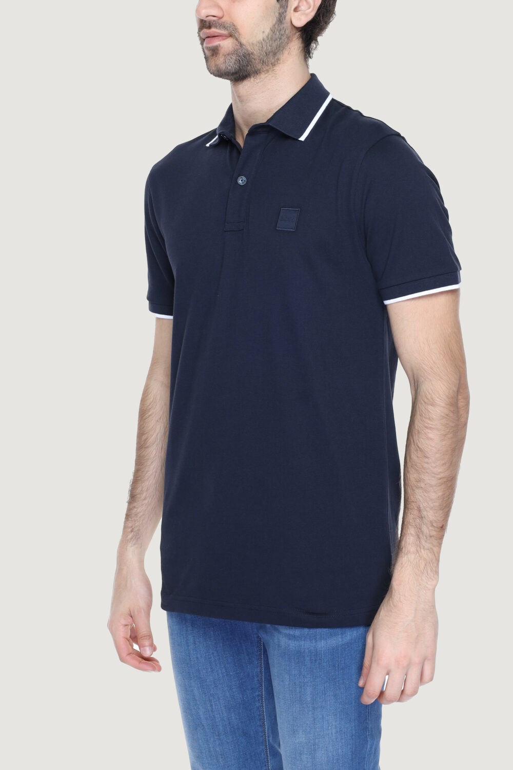 Polo manica corta Boss passertip 10256683 01 Blue scuro - Foto 4