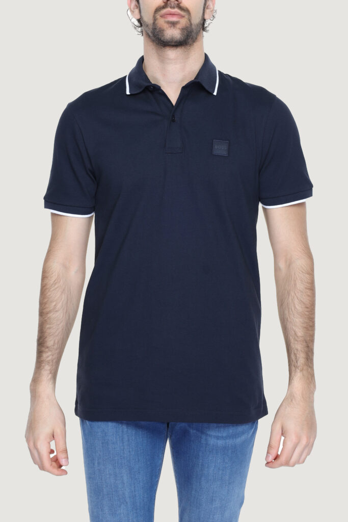 Polo manica corta Boss passertip 10256683 01 Blue scuro