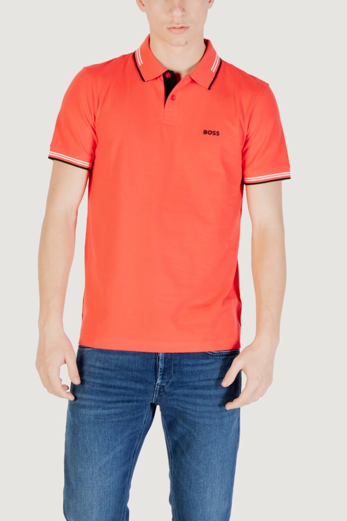 Polo manica corta Boss paul 10255848 01 Corallo