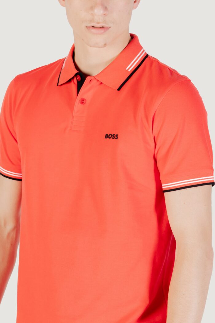 Polo manica corta Boss paul 10255848 01 Corallo