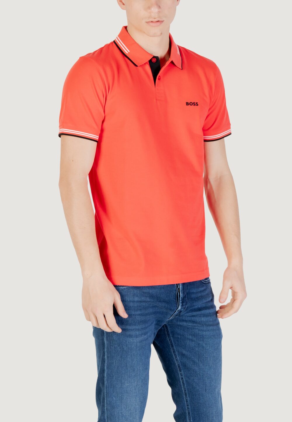 Polo manica corta Boss paul 10255848 01 Corallo - Foto 3