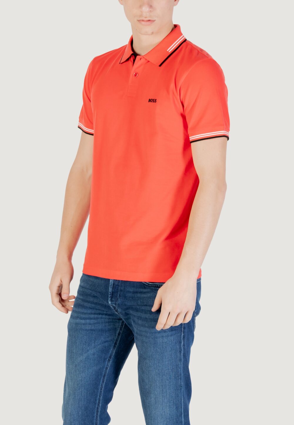 Polo manica corta Boss paul 10255848 01 Corallo - Foto 4