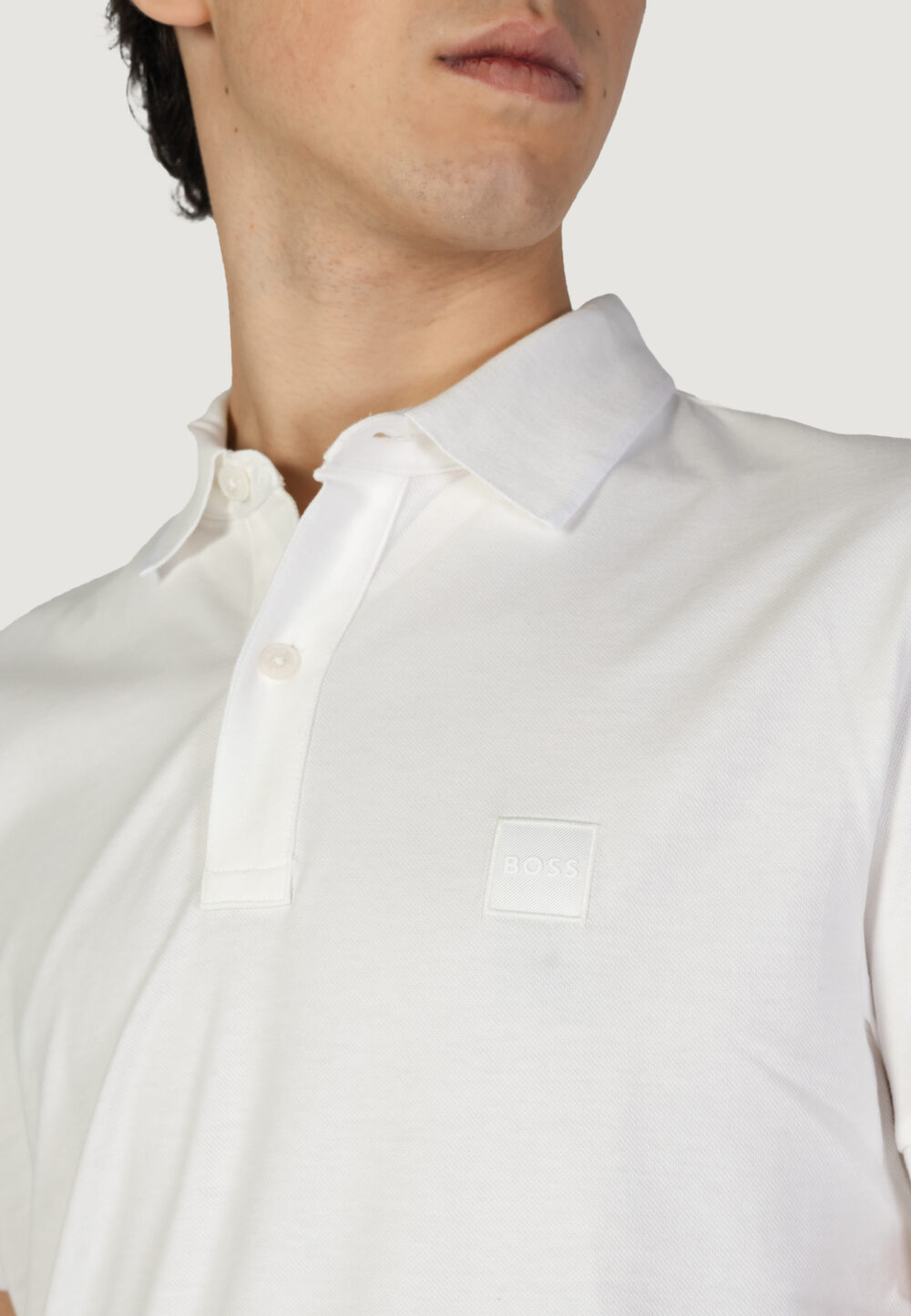 Polo manica corta Boss passertip 10256683 01 Latte - Foto 5