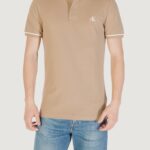 Polo manica corta Calvin Klein Jeans tipping slim polo Beige - Foto 1