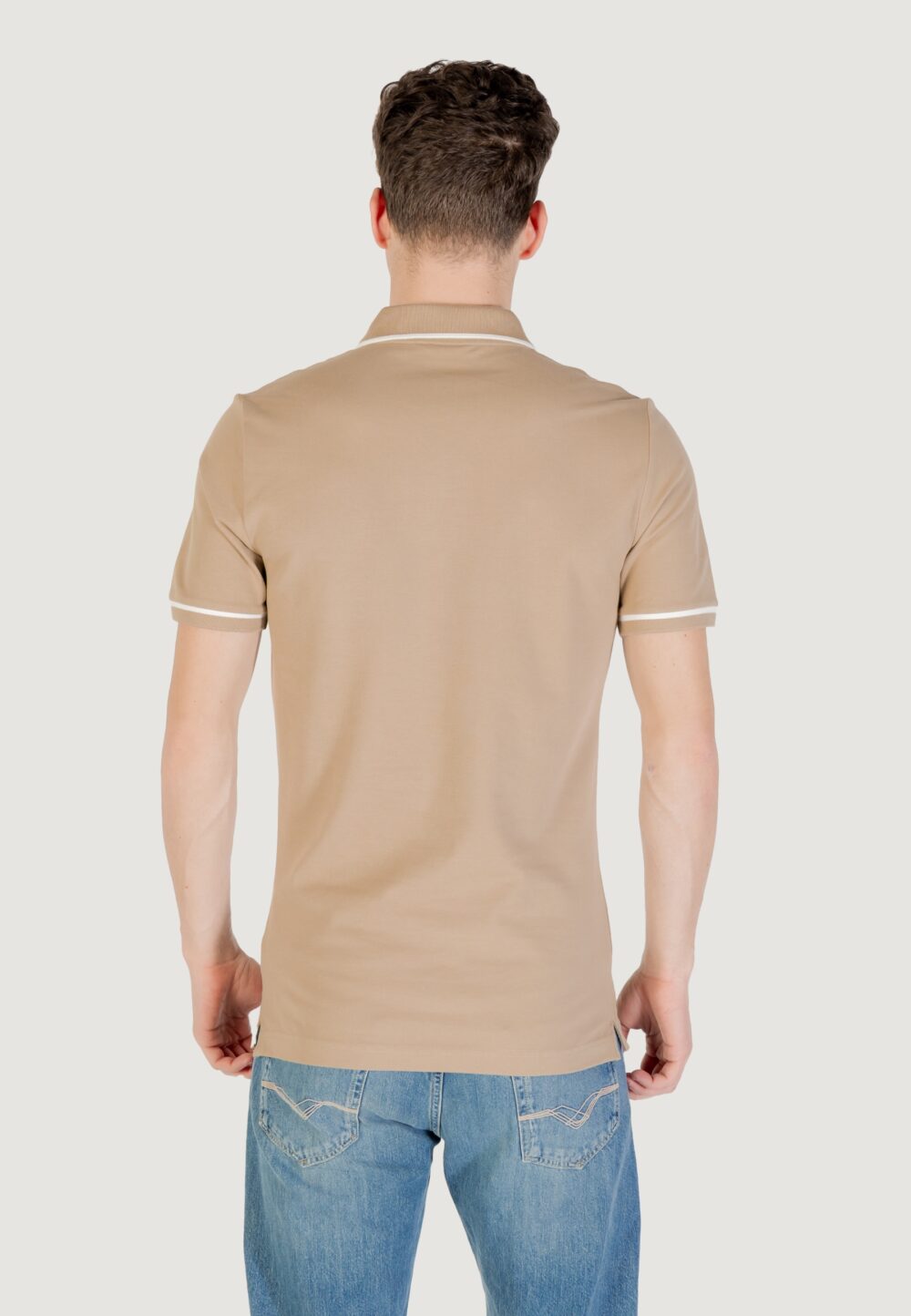 Polo manica corta Calvin Klein Jeans tipping slim polo Beige - Foto 4