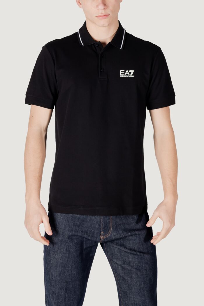 Polo manica corta EA7  Nero