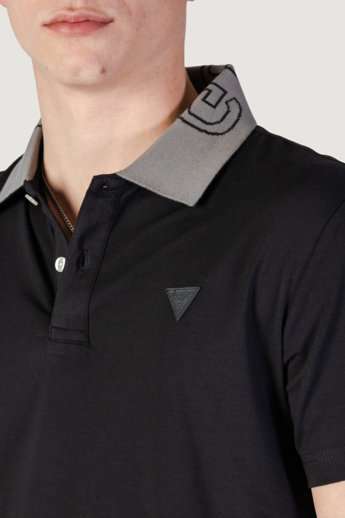 Polo manica corta Guess nolan ss Nero