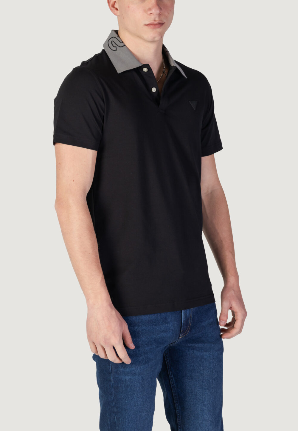 Polo manica corta Guess nolan ss Nero - Foto 3