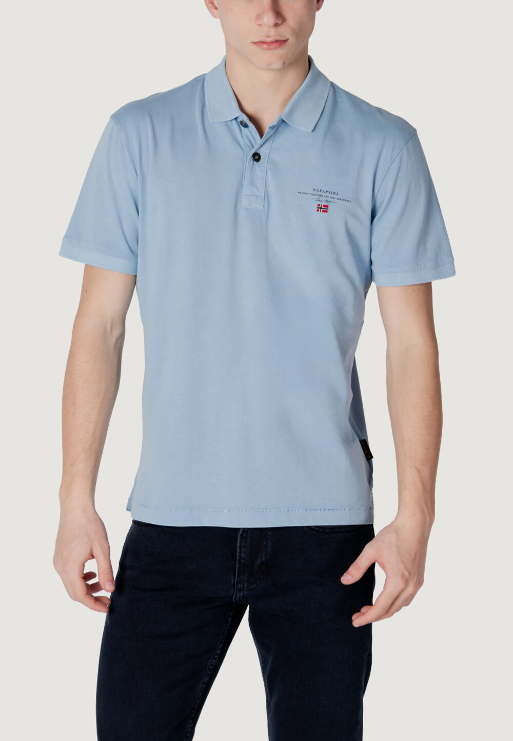 Polo manica corta Napapijri elbas jersey Azzurro - Celeste - Foto 1