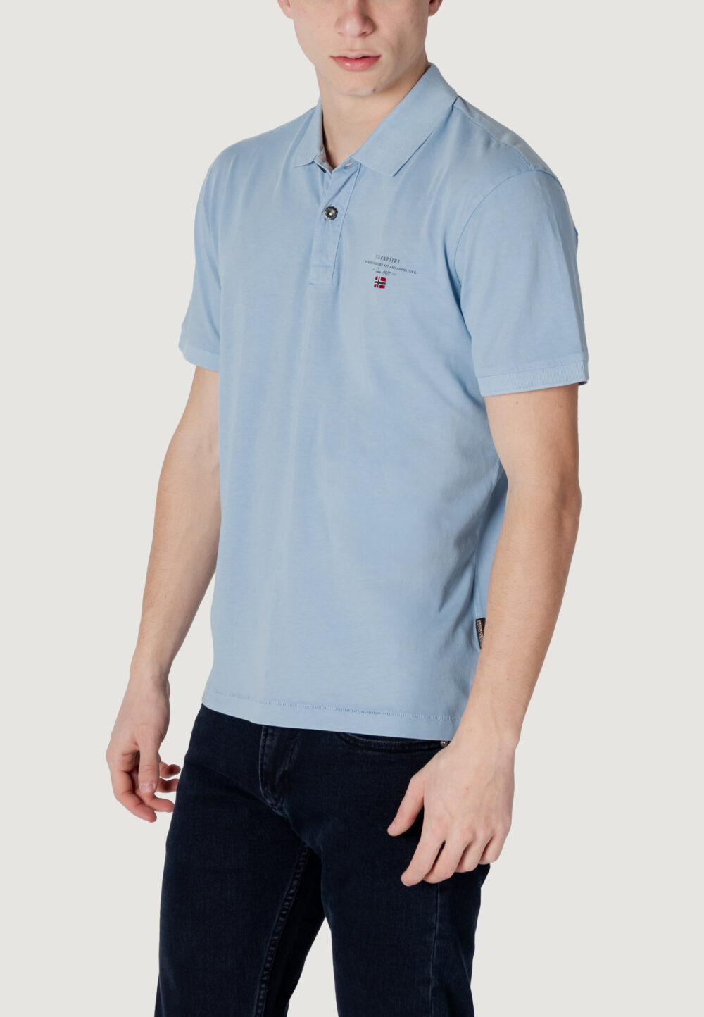 Polo manica corta Napapijri elbas jersey Azzurro - Celeste - Foto 2