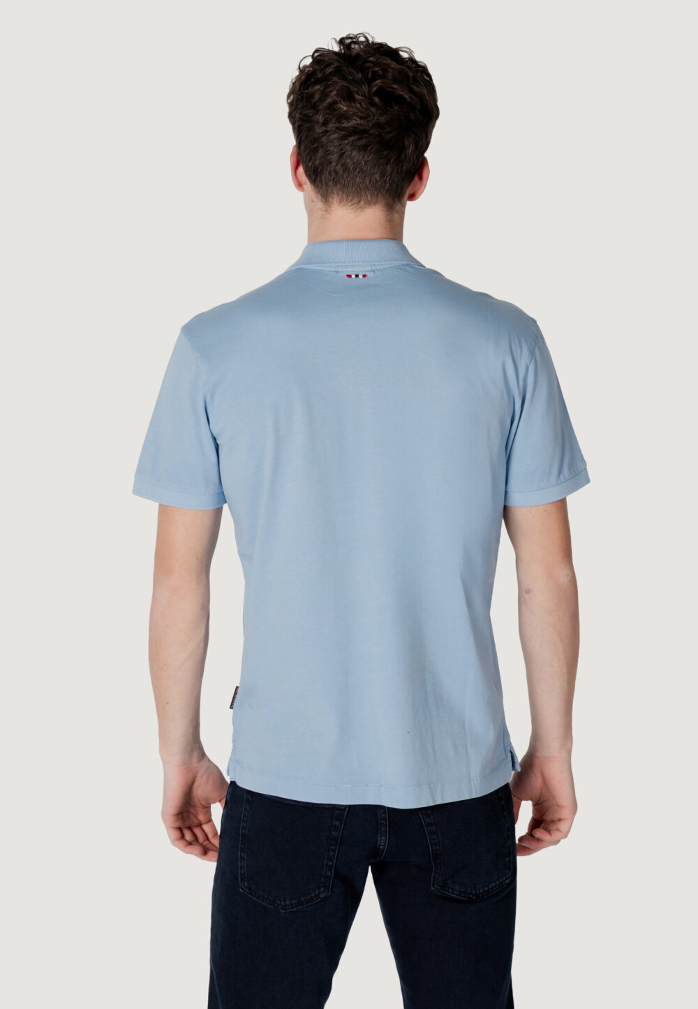 Polo manica corta Napapijri elbas jersey Azzurro - Celeste - Foto 4