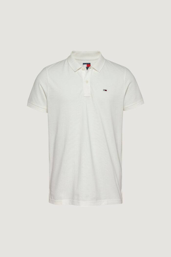 Polo manica corta Tommy Hilfiger Jeans tjm placket Bianco