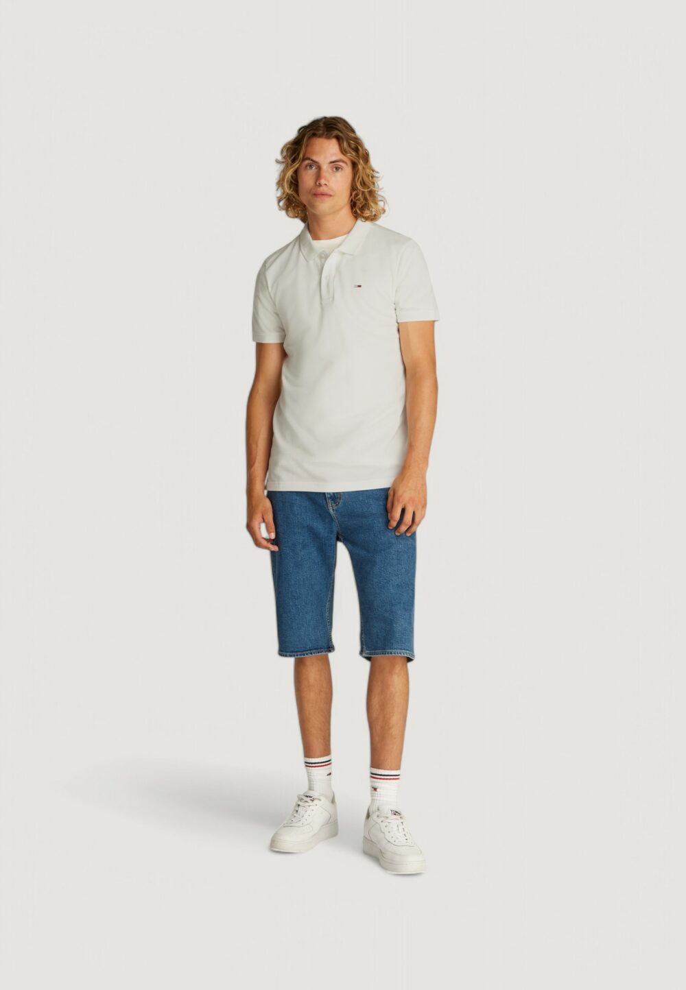 Polo manica corta Tommy Hilfiger Jeans tjm placket Bianco - Foto 5