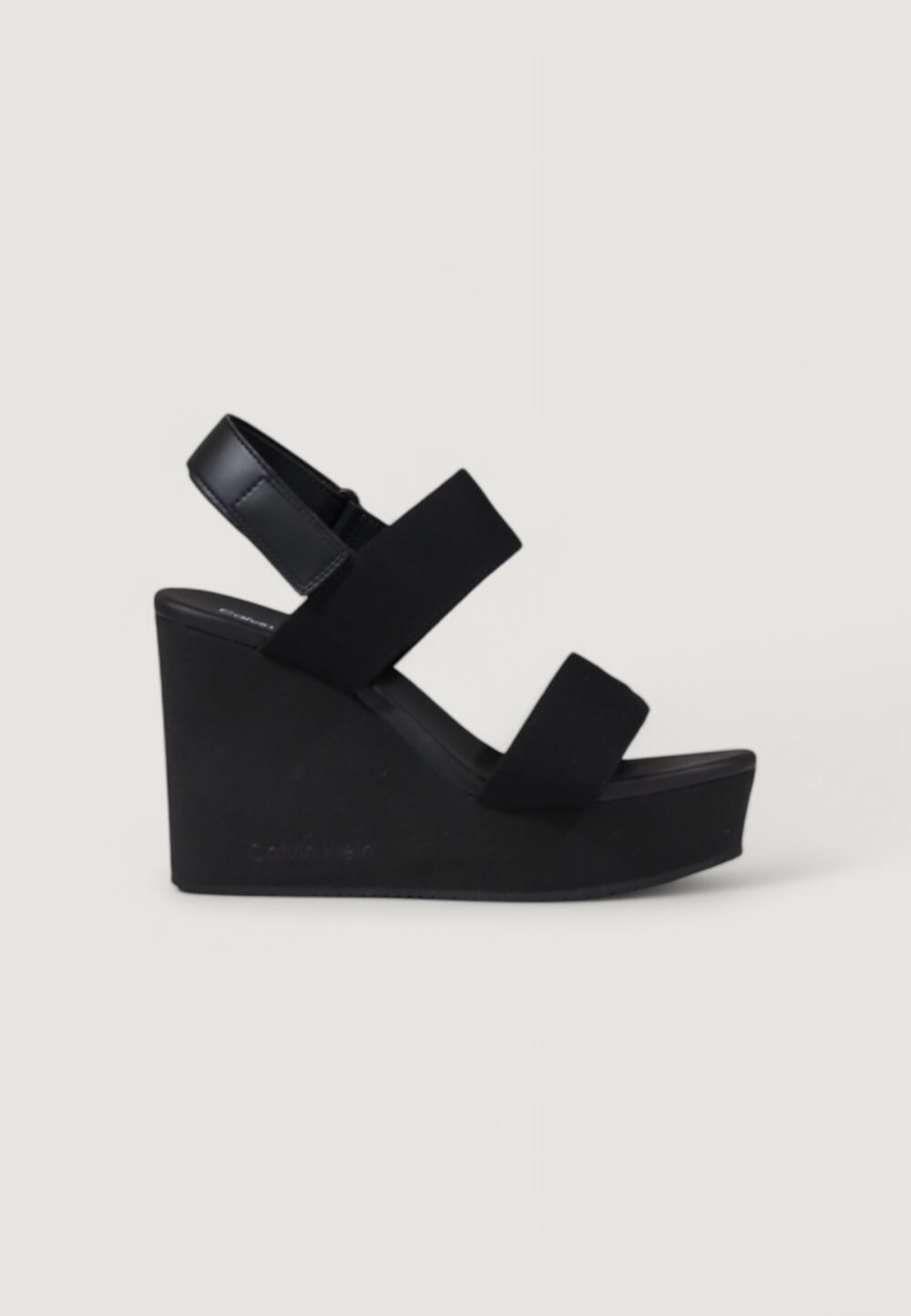 Sandali Calvin Klein Jeans wedge webbing Nero - Foto 1