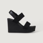 Sandali Calvin Klein Jeans wedge webbing Nero - Foto 1