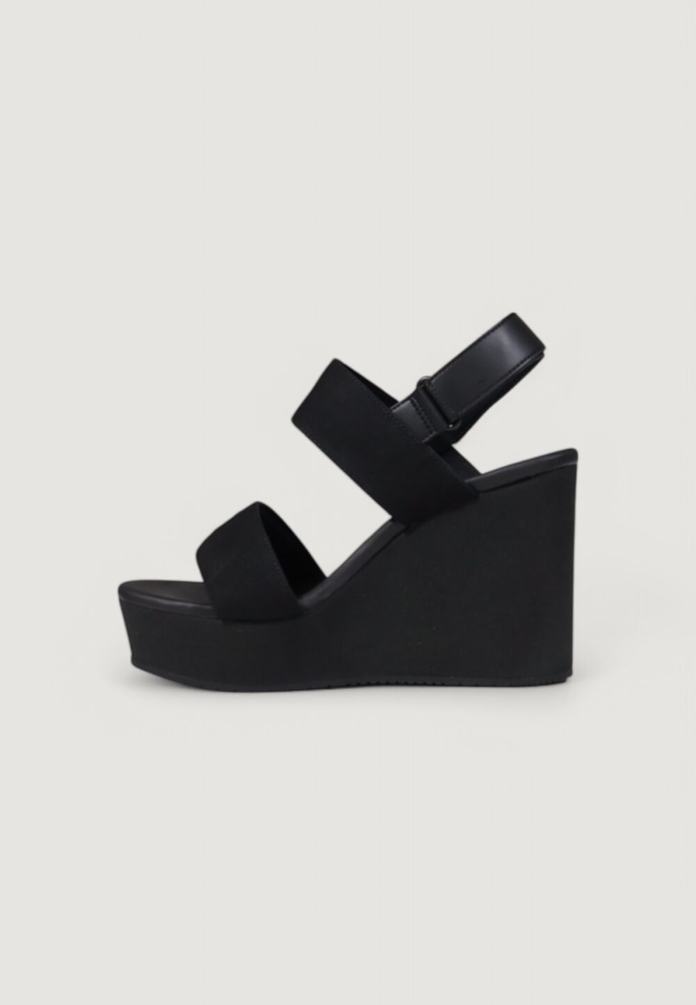 Sandali Calvin Klein Jeans wedge webbing Nero - Foto 3