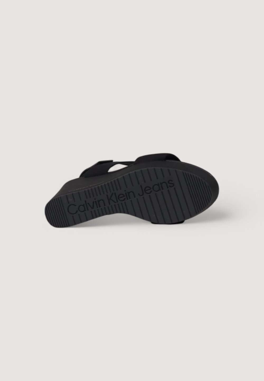Sandali Calvin Klein Jeans wedge webbing Nero - Foto 5