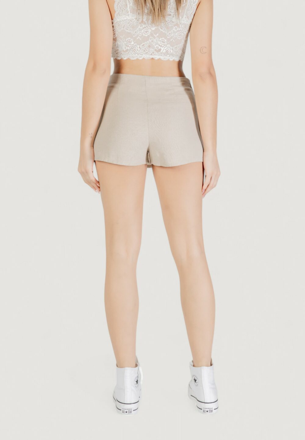 Shorts Only onlcaro hw linen bl skort cc pnt Beige - Foto 4