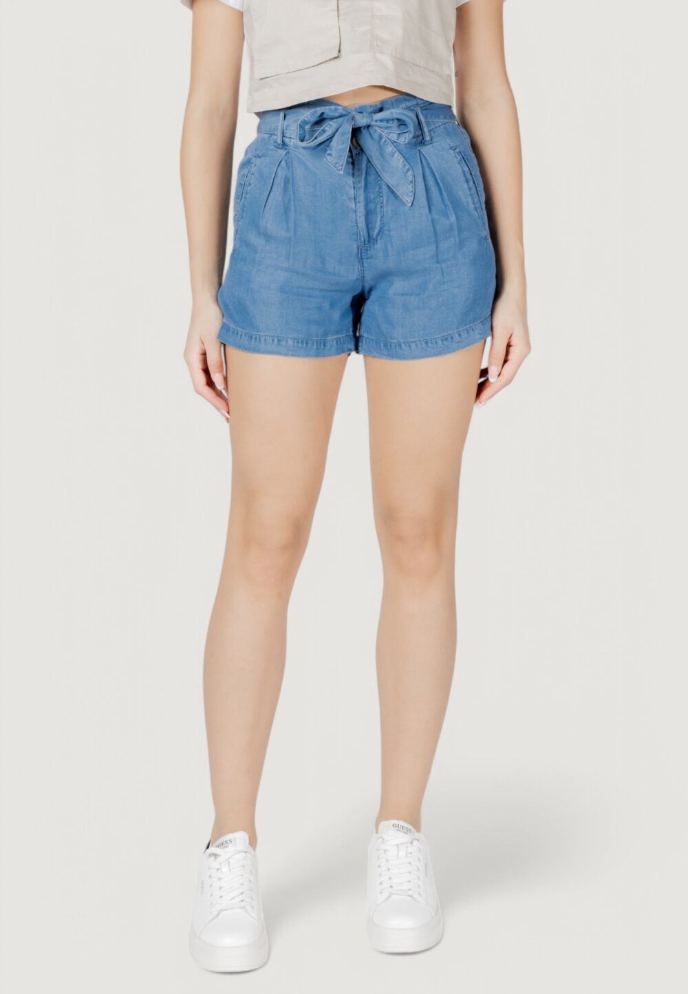 Shorts Only onlcharis life hw belt shorts cc wvn Denim - Foto 5