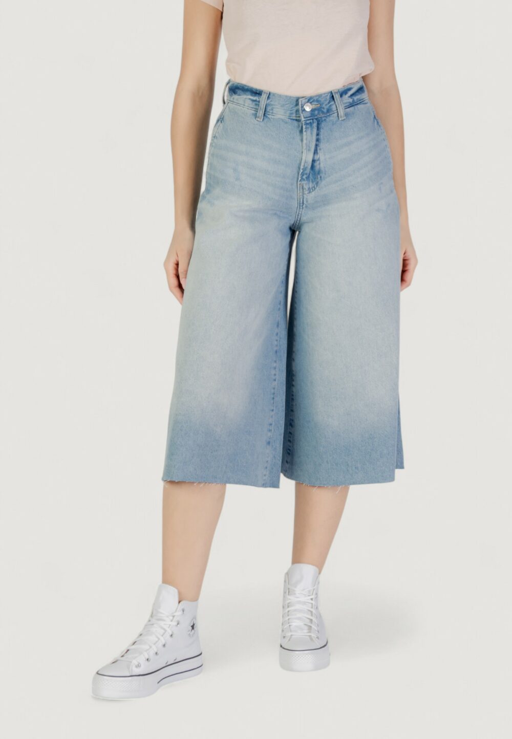 Bermuda Only onlla brea hw long dnm tai Denim chiaro - Foto 2
