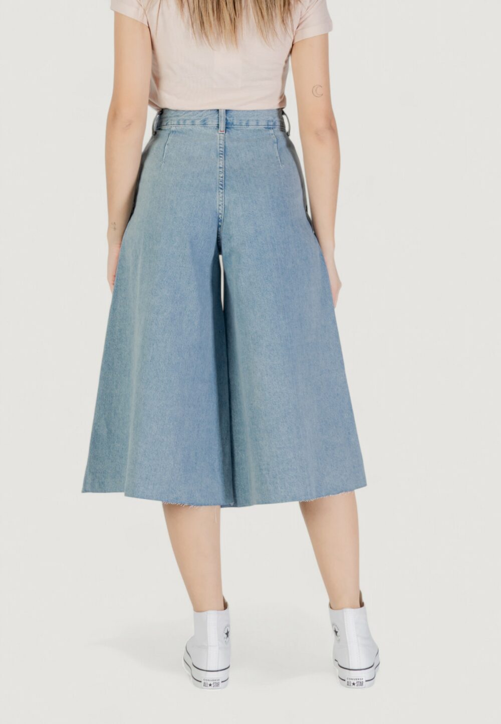 Bermuda Only onlla brea hw long dnm tai Denim chiaro - Foto 5