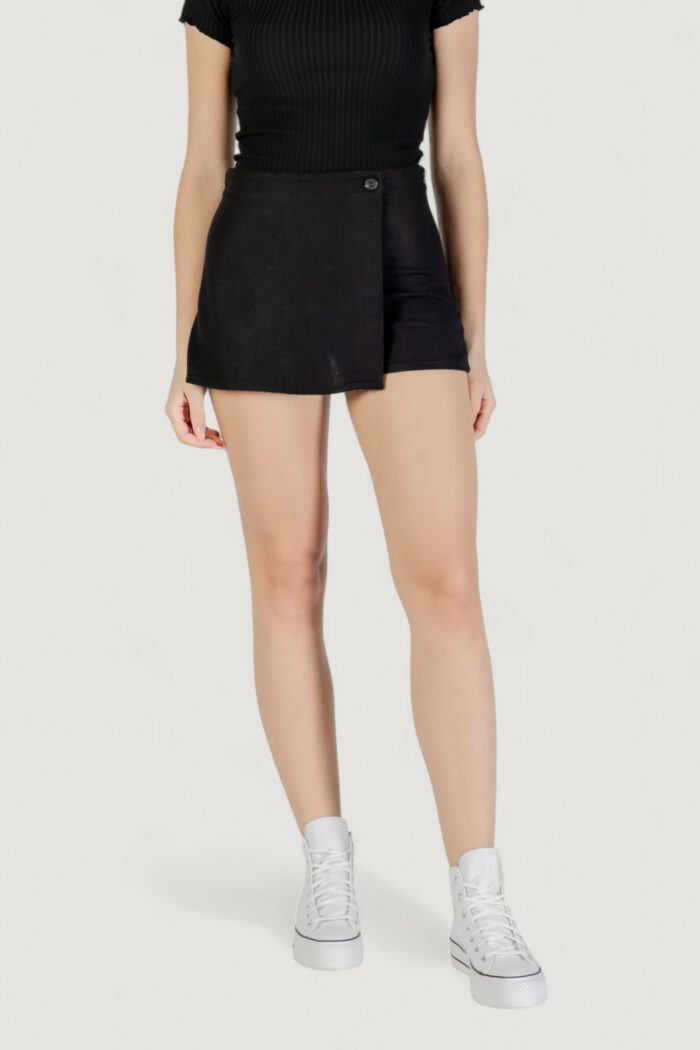 Shorts Only onlcaro hw linen bl skort cc pnt Nero