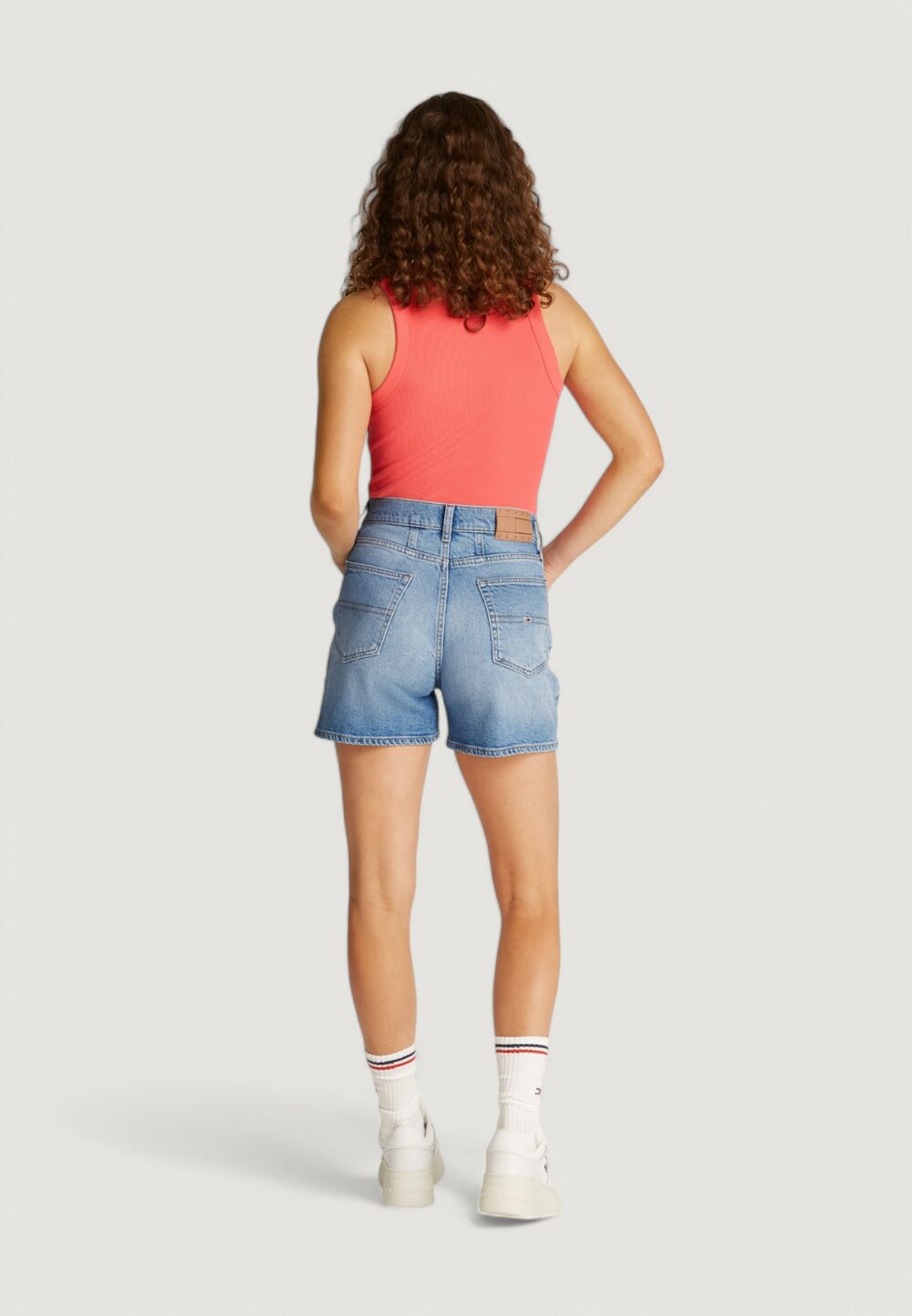 Shorts Tommy Hilfiger Jeans mom bi0112 Denim chiaro - Foto 4