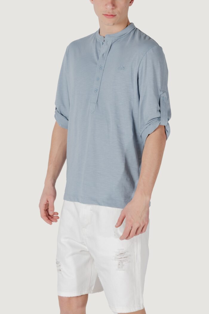 T-shirt Antony Morato regular fit with embroidered logo Azzurro