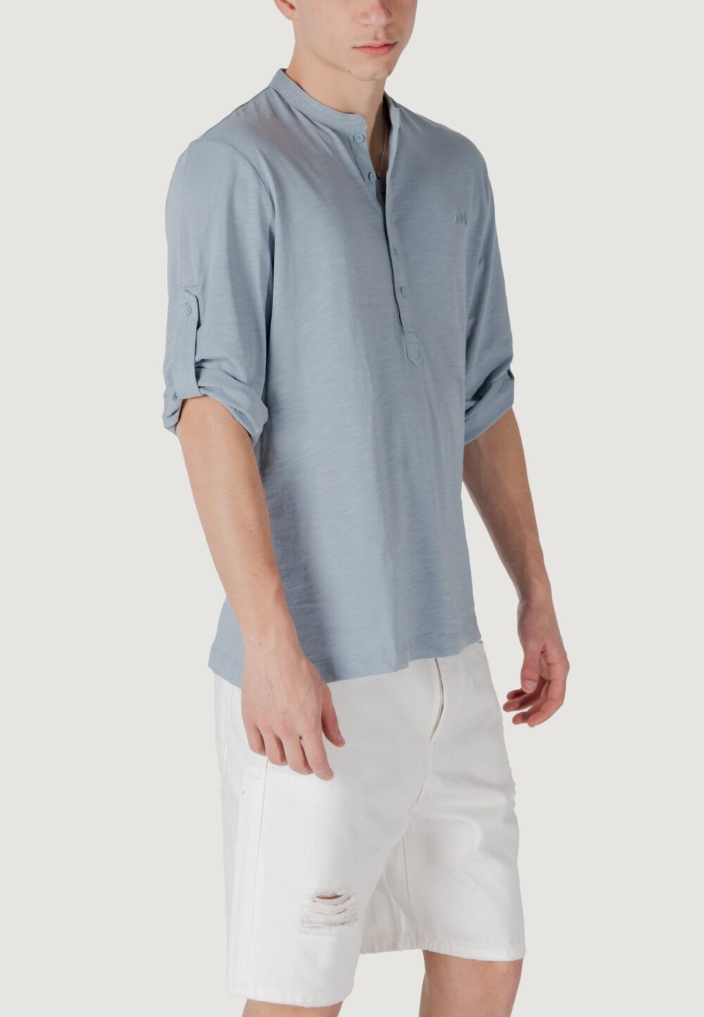T-shirt Antony Morato regular fit with embroidered logo Azzurro - Foto 4