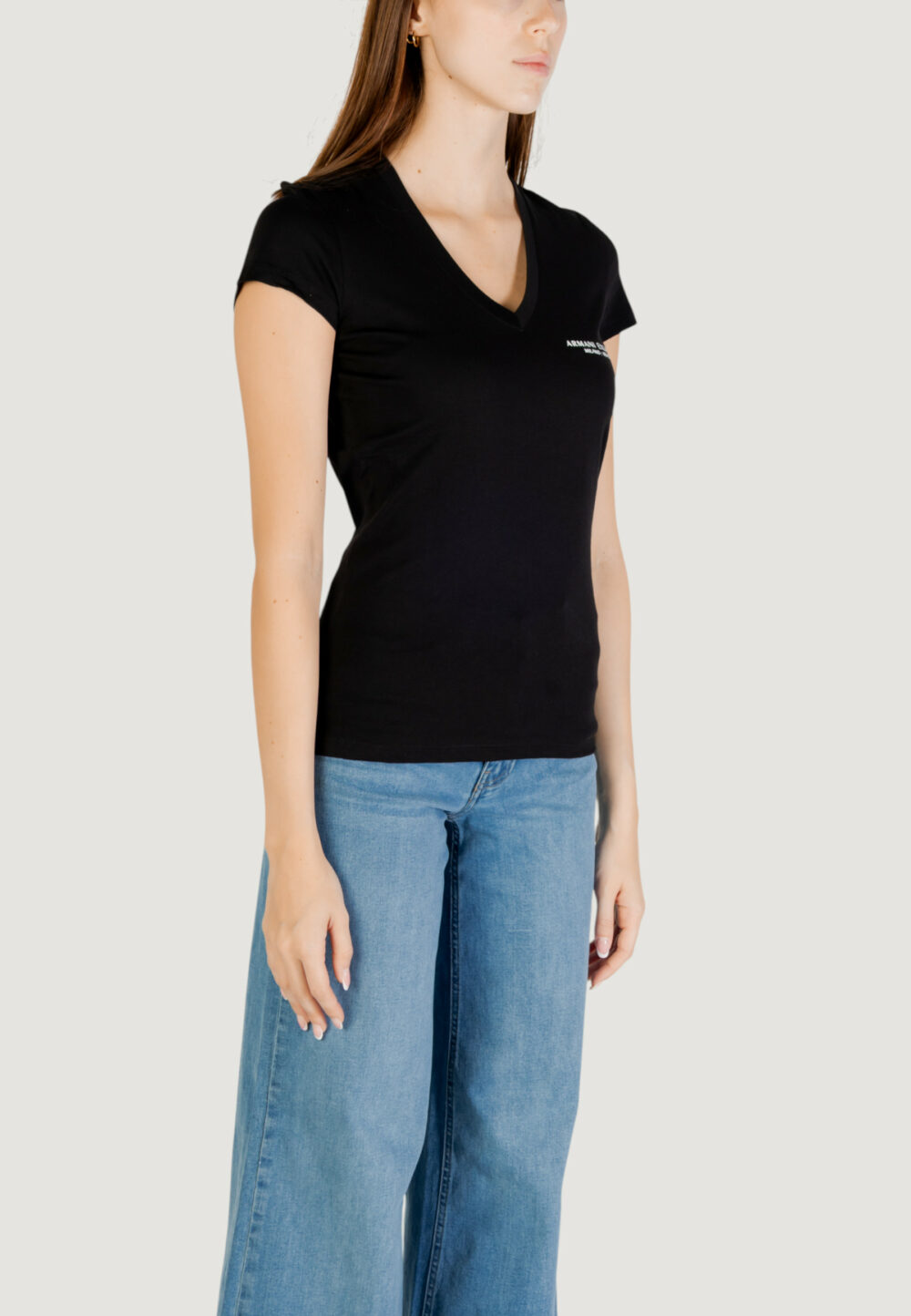 T-shirt Armani Exchange Black-White - Foto 4