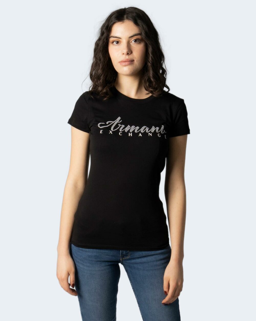 T-shirt Armani Exchange Nero - Foto 4