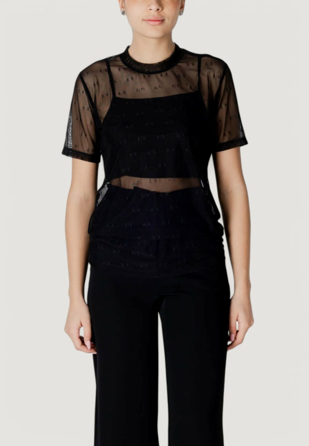 T-shirt Armani Exchange Nero - Foto 3